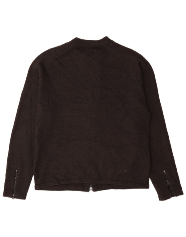 Reiss Mens Cardigan Sweater Large Grey Acrylic