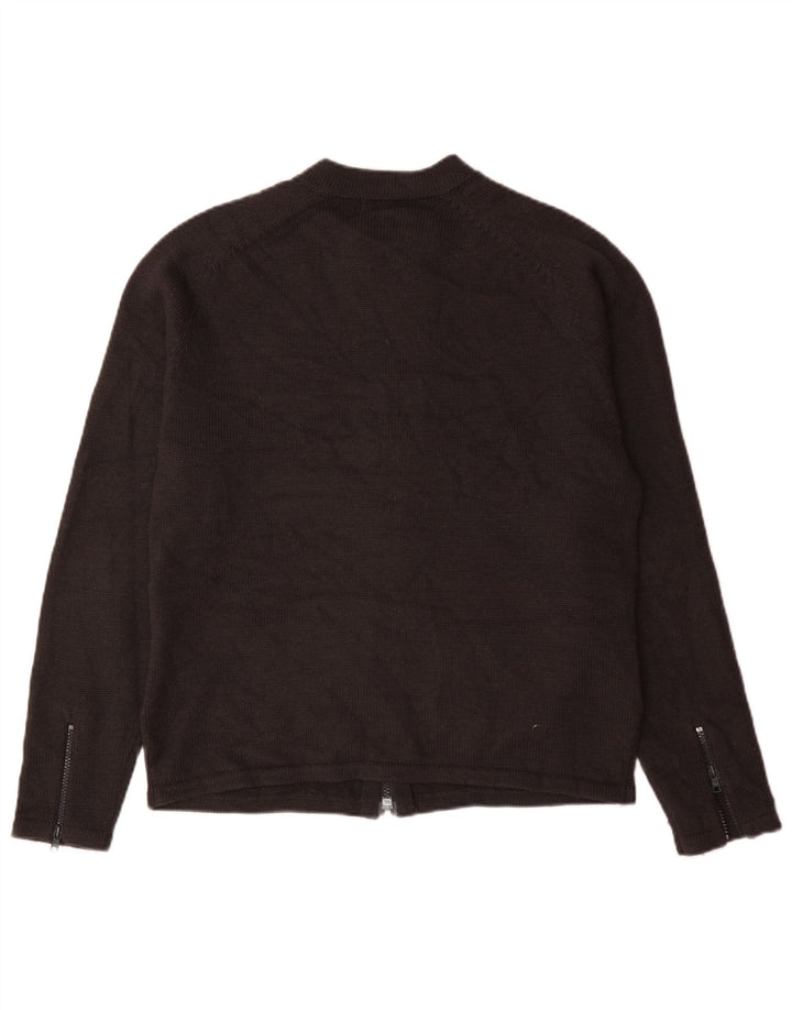 Reiss Mens Cardigan Sweater Large Grey Acrylic