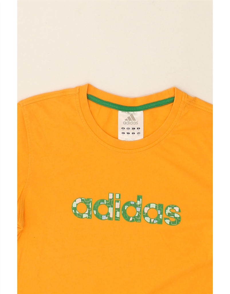 ADIDAS Boys Graphic T-Shirt Top 9-10 Years Yellow Cotton | Vintage Adidas | Thrift | Second-Hand Adidas | Used Clothing | Messina Hembry 