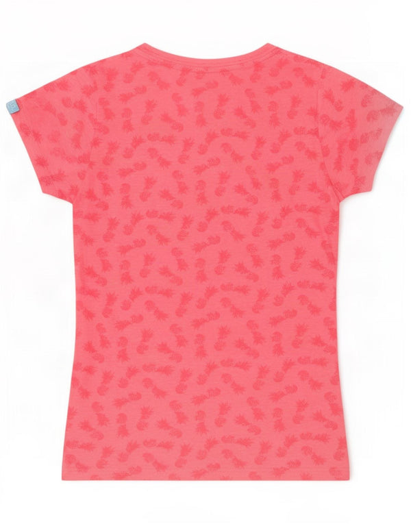 Superdry Womens Graphic T-Shirt Top UK 10 Small Pink Cotton