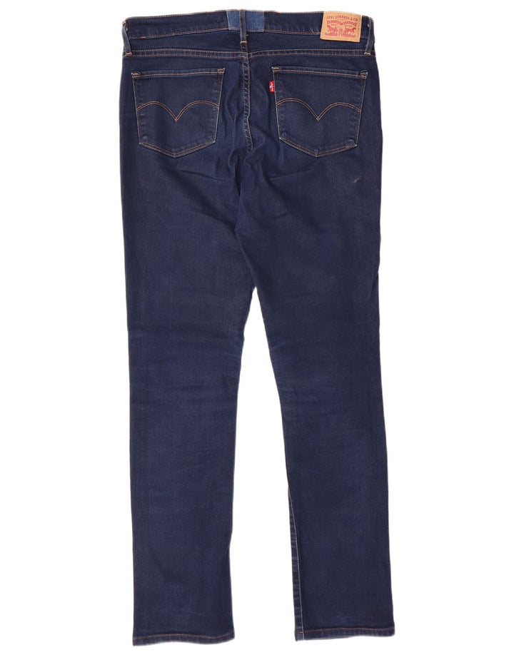 LEVI'S Womens Slim Jeans W29 L30 Navy Blue Cotton