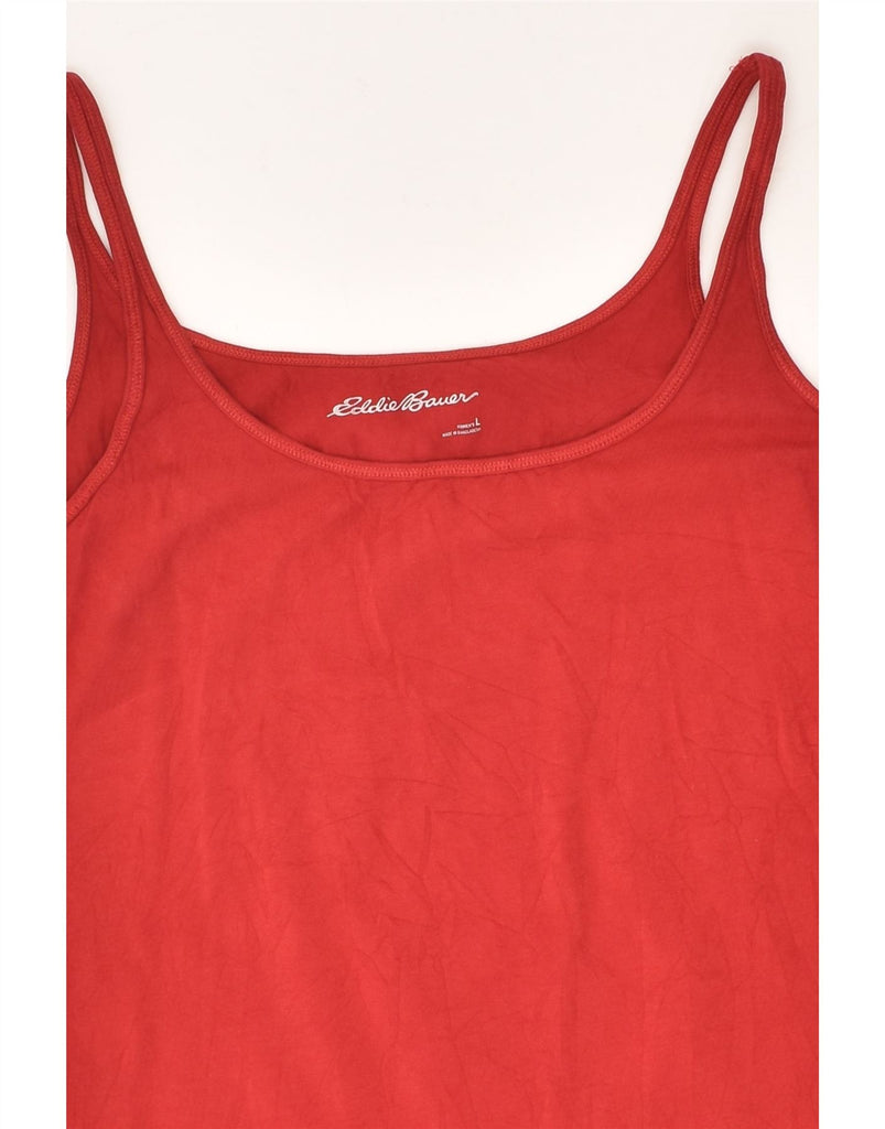 EDDIE BAUER Womens Cami Top UK 14 Large Red | Vintage Eddie Bauer | Thrift | Second-Hand Eddie Bauer | Used Clothing | Messina Hembry 