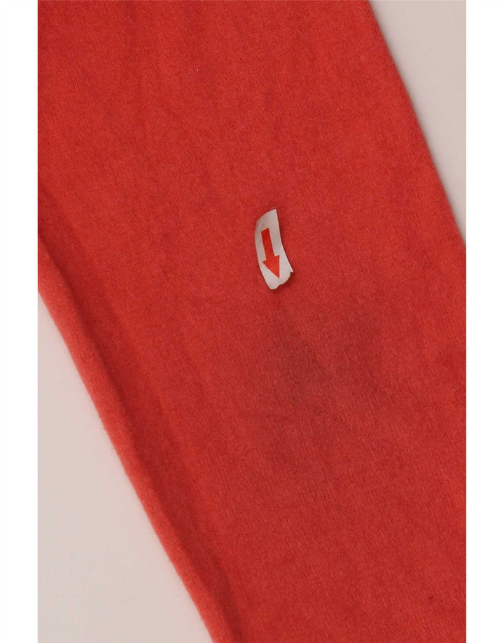 Marks & Spencer Womens V-Neck Jumper Sweater UK 12 Medium Red Acrylic