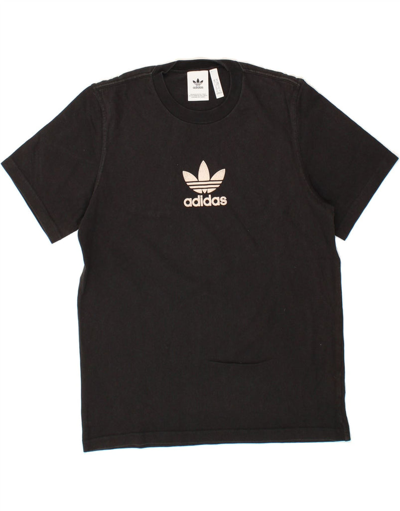ADIDAS Mens Graphic T-Shirt Top Medium Black Cotton Vintage Adidas and Second-Hand Adidas from Messina Hembry 