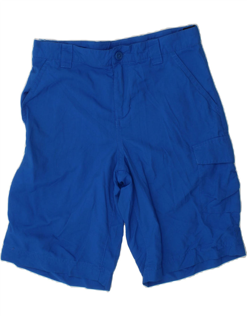 COLUMBIA Boys Omni-Shade Cargo Shorts 7-8 Years Small W23 Blue Nylon Vintage Columbia and Second-Hand Columbia from Messina Hembry 