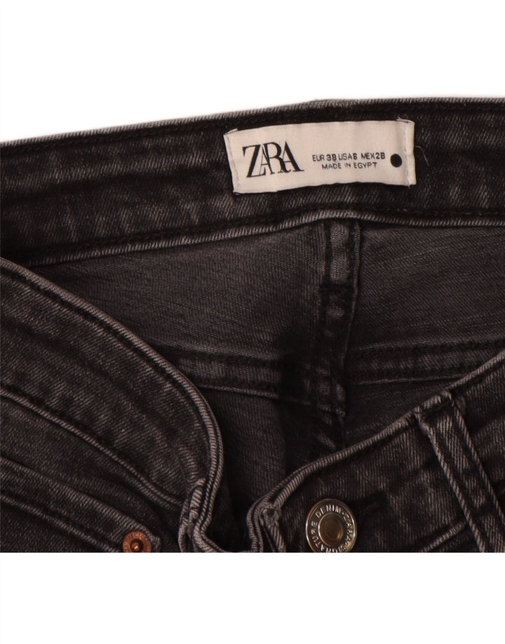 Zara Womens High Rise Straight Jeans EU 38 Small W28 L27 Grey