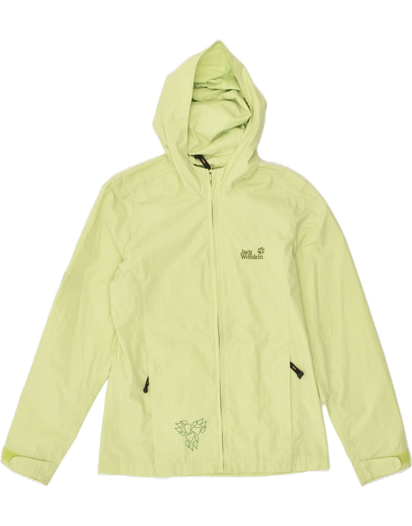 JACK WOLFSKIN Girls Graphic Hooded Windbreaker Jacket 13-14 Years Green | Vintage Jack Wolfskin | Thrift | Second-Hand Jack Wolfskin | Used Clothing | Messina Hembry 