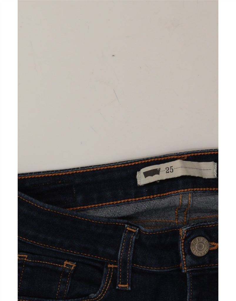 LEVI'S Womens Skinny Jeans W25 L31 Navy Blue Cotton Vintage Levi's and Second-Hand Levi's from Messina Hembry 