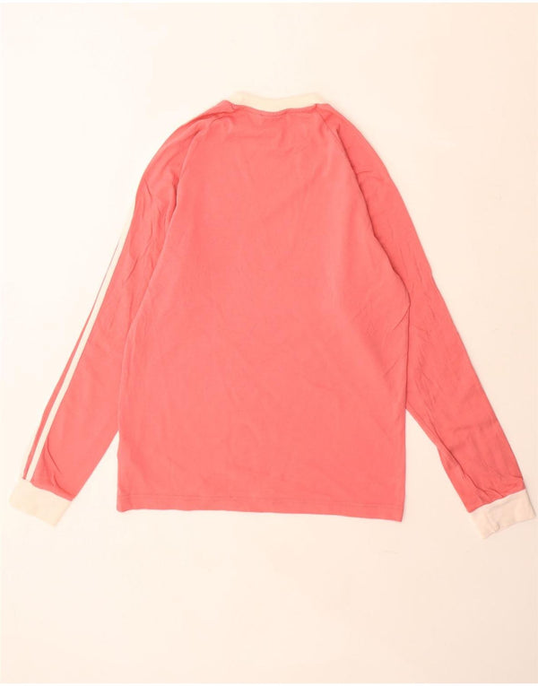 Adidas Mens Top Long Sleeve Small Pink Cotton