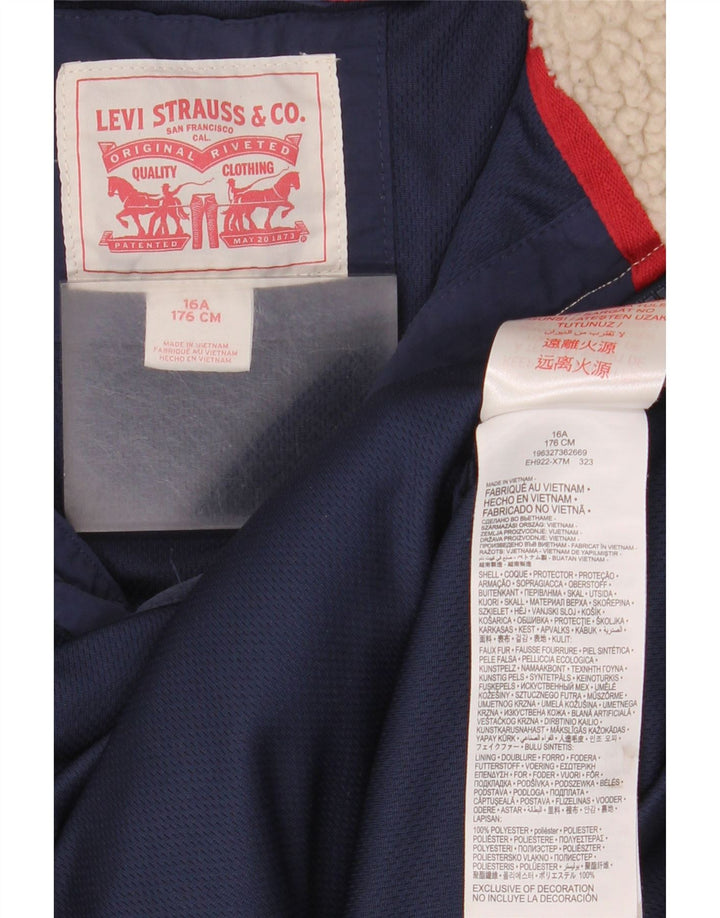 Levi's Boys Fleece Jacket 15-16 Years Beige Colourblock Polyester