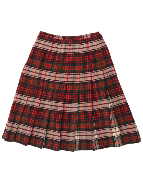 Vintage Womens Knife Pleated Skirt W30 Medium  Multicoloured Check