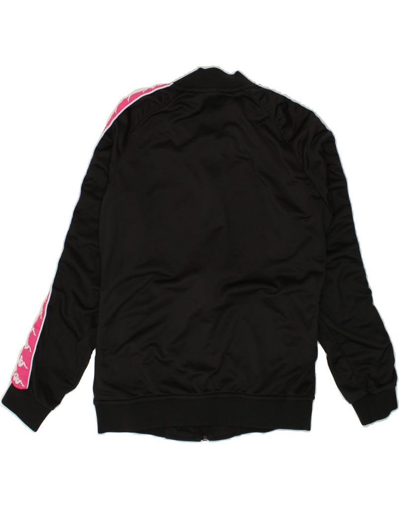 KAPPA Girls Graphic Tracksuit Top Jacket 13-14 Years Large  Black Vintage Kappa and Second-Hand Kappa from Messina Hembry 