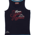 KAPPA Boys Graphic Vest Top 9-10 Years Navy Blue Cotton Vintage Kappa and Second-Hand Kappa from Messina Hembry 
