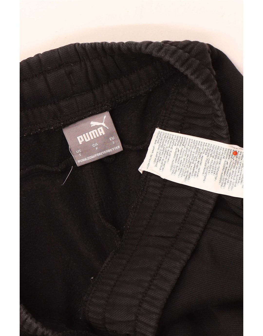 Puma Mens Tracksuit Trousers Joggers Small Black Cotton