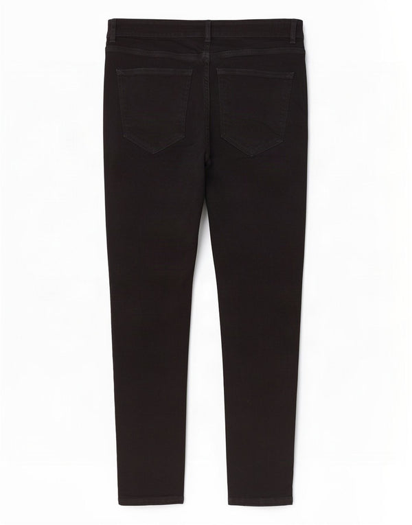 Zara Mens Distressed Skinny Jeans EU 46 XL W36 L30 Black Cotton