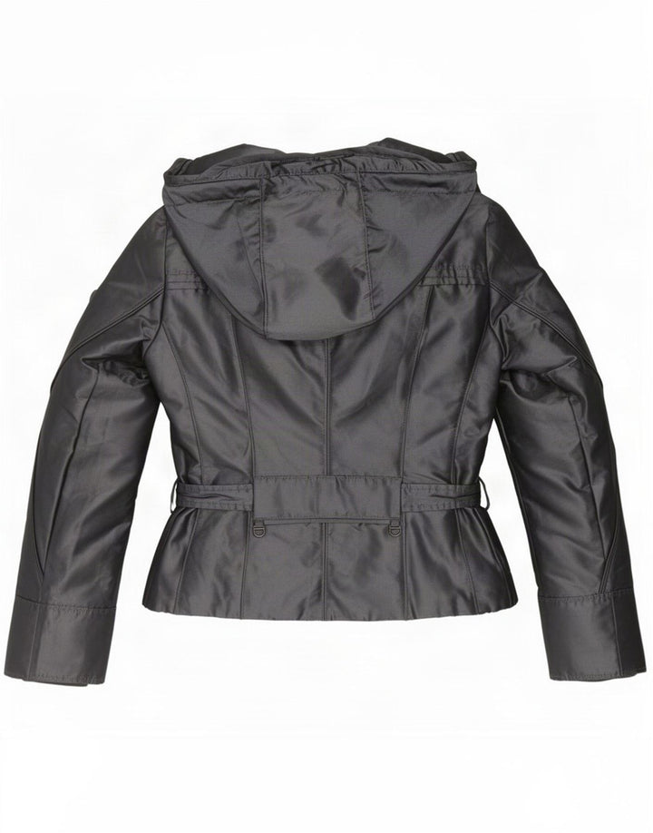 PEUTEREY Womens Hooded Windbreaker Jacket UK 18 XL Silver Polyester