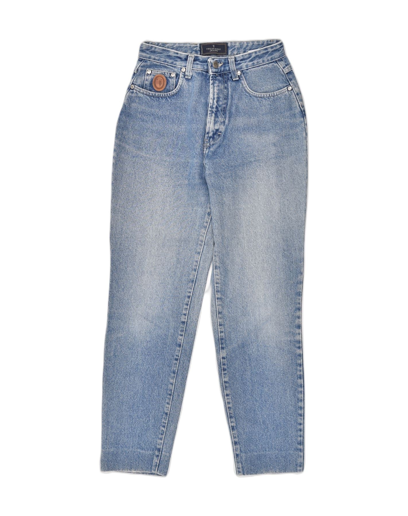 Jeans affusolati da donna TRUSSARDI W26 L29 Blu Cotone