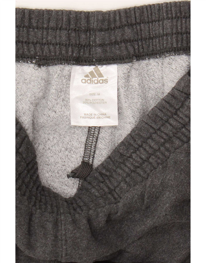 Adidas Mens Crop Tracksuit Trousers Medium Grey Cotton