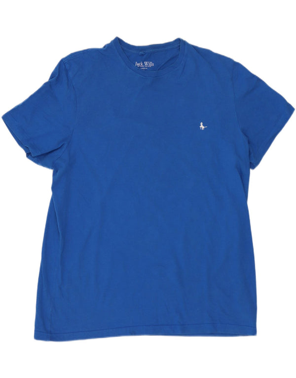 JACK WILLS Mens Classic Fit T-Shirt Top XL Blue Cotton