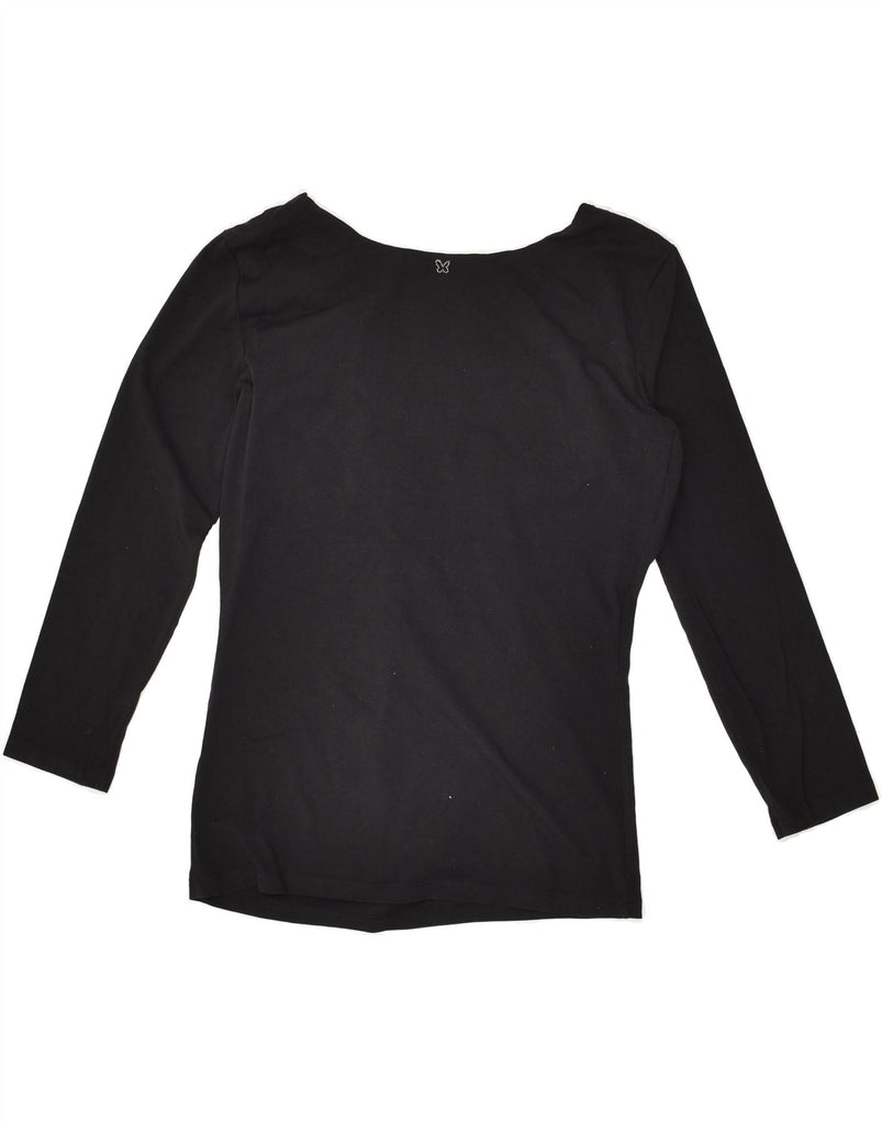 MAX MARA Womens Weekend Top 3/4 Sleeve UK 12 Medium Black Vintage Max Mara and Second-Hand Max Mara from Messina Hembry 