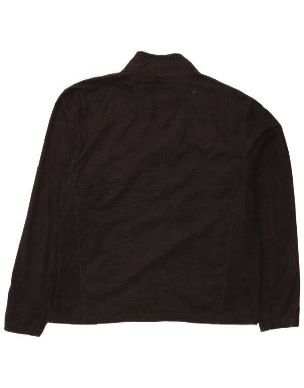 Eddie Bauer Mens Fleece Jacket UK 40 Large Black Polyester
