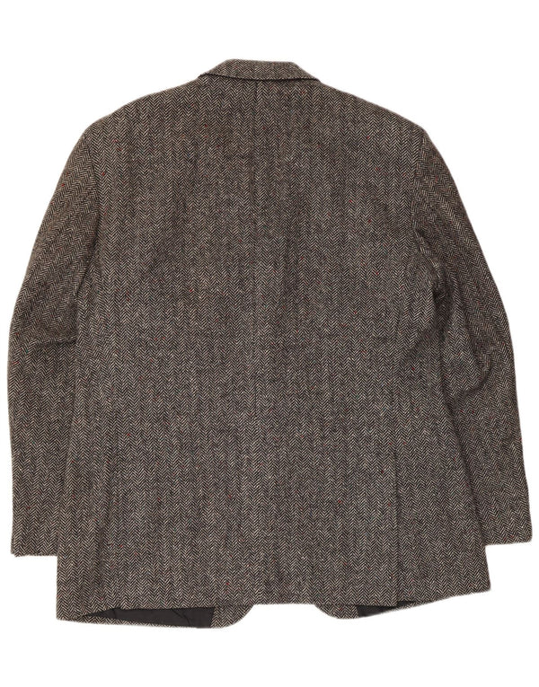 Marks & Spencer Mens 2 Button Blazer Jacket UK 38 Medium Grey Herringbone