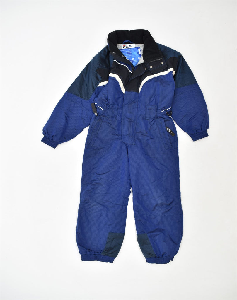 FILA Boys Ski Jumpsuit 9-10 Years Blue Polyester | Vintage | Thrift | Second-Hand | Used Clothing | Messina Hembry 