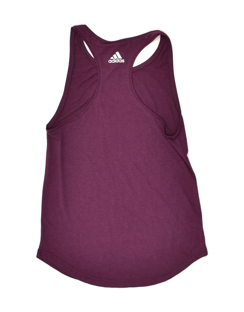 ADIDAS Womens Graphic Vest Top UK 8 Small Purple | Vintage Adidas | Thrift | Second-Hand Adidas | Used Clothing | Messina Hembry 