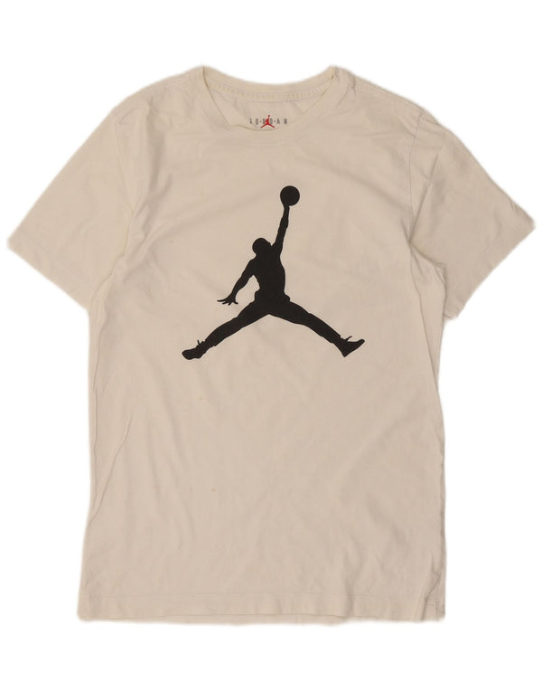 Jordan Mens Graphic T-Shirt Top Small White Cotton