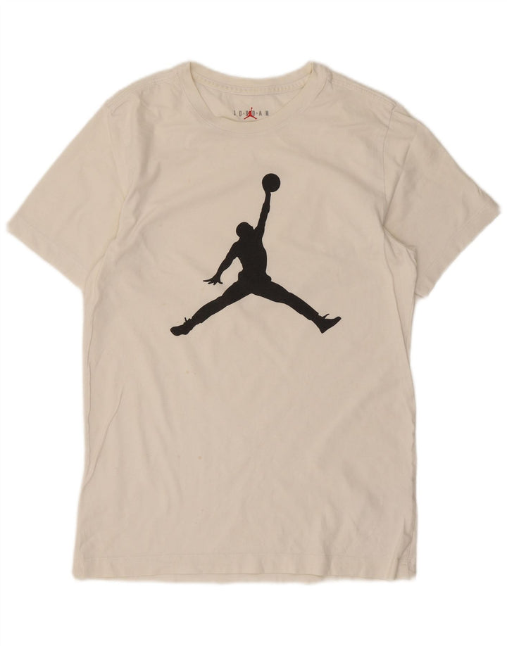 Jordan Mens Graphic T-Shirt Top Small White Cotton