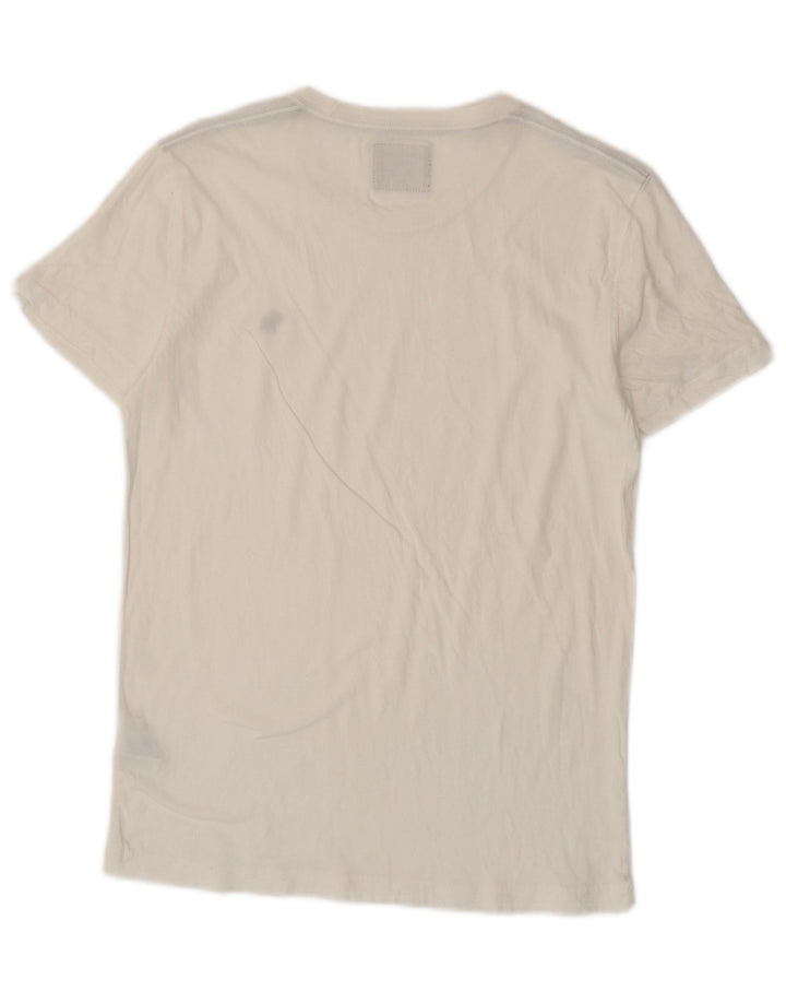 ABERCROMBIE & FITCH Mens T-Shirt Top XS White Cotton