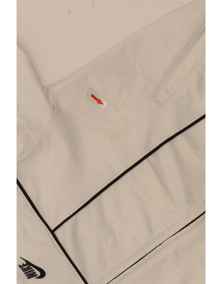 Nike Boys Tracksuit Top Jacket 10-11 Years Medium White Colourblock Sports