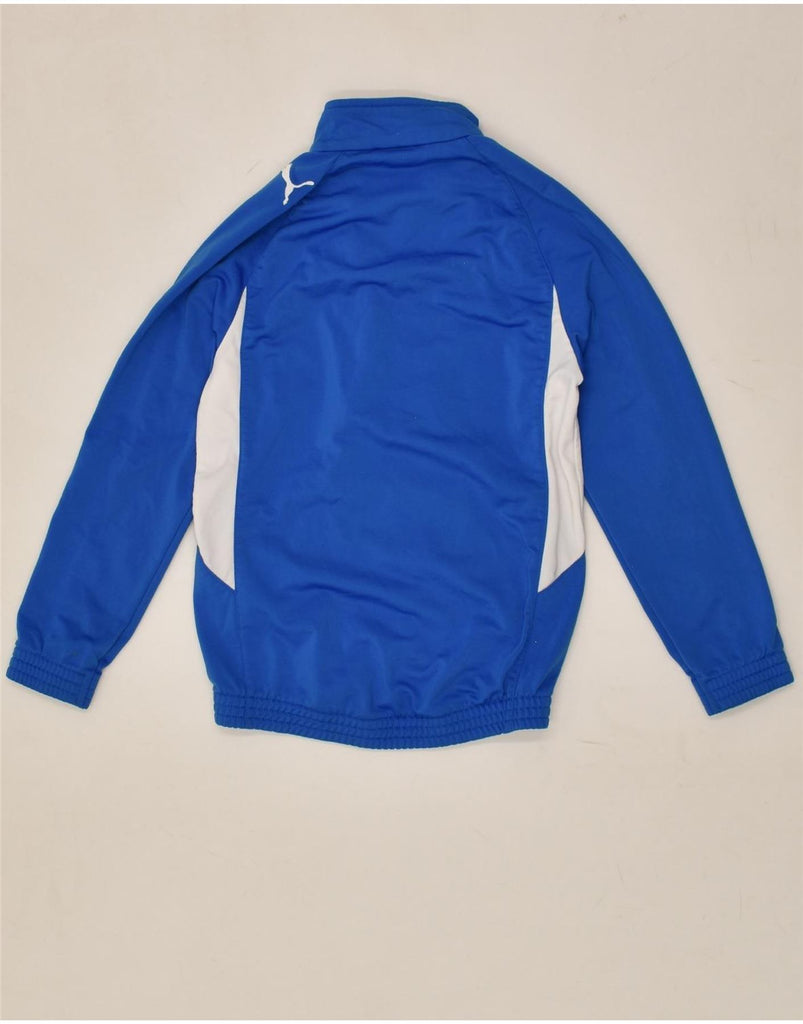 PUMA Boys Tracksuit Top Jacket 7-8 Years Blue Colourblock Polyester | Vintage Puma | Thrift | Second-Hand Puma | Used Clothing | Messina Hembry 