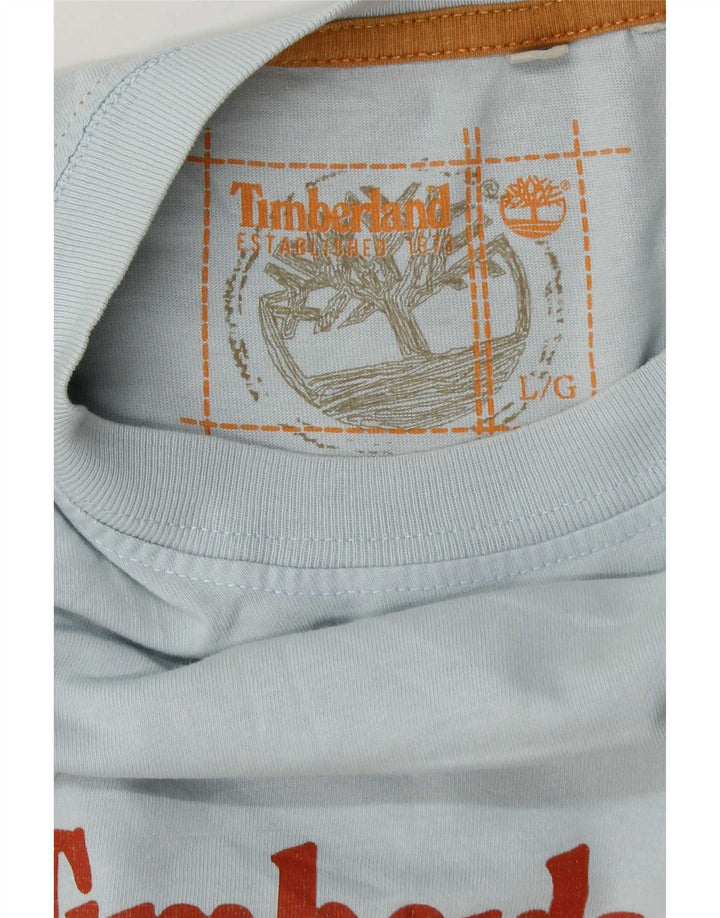 Timberland Mens Graphic Top Long Sleeve Large Blue