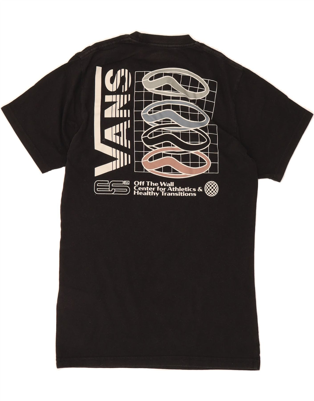 VANS Mens Classic Fit Graphic T-Shirt Top Small Black Cotton Vintage Vans and Second-Hand Vans from Messina Hembry 