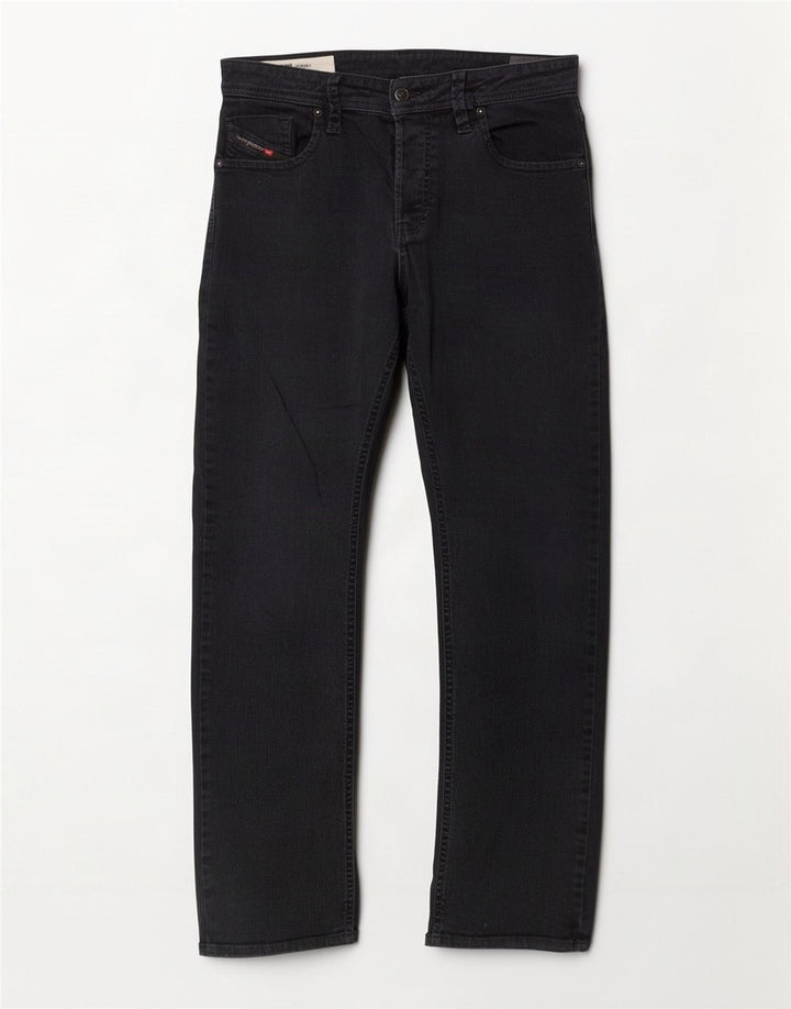 Diesel Mens Straight Jeans W34 L31 Black Cotton