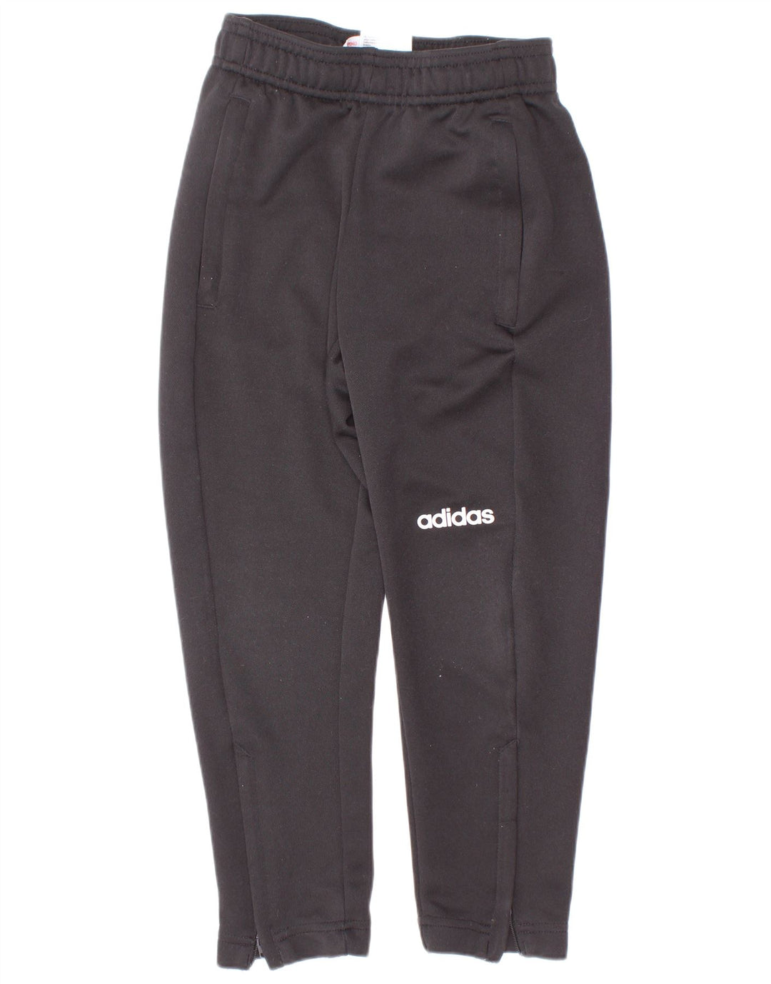 Adidas Boys Tracksuit Trousers 5-6 Years Black Polyester