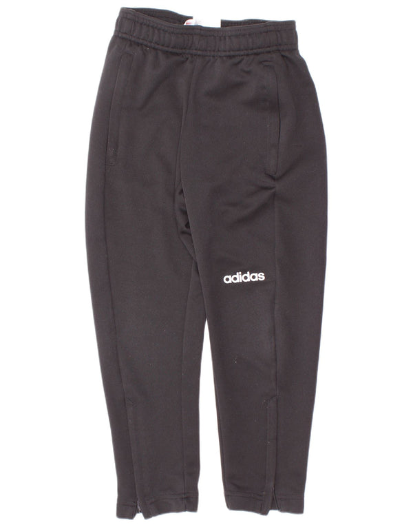 Adidas Boys Tracksuit Trousers 5-6 Years Black Polyester