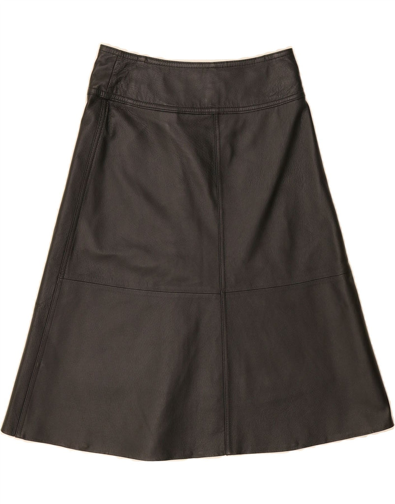 H&M Womens Leather A-Line Skirt US 4 Small W28 Black Leather Vintage H&M and Second-Hand H&M from Messina Hembry 