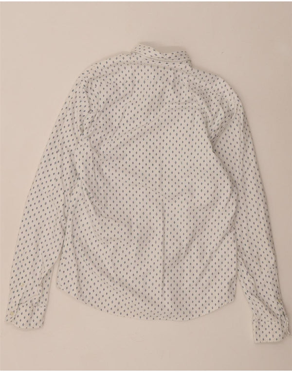 Scotch & Soda Mens Classic Fit Shirt Medium White Spotted Cotton