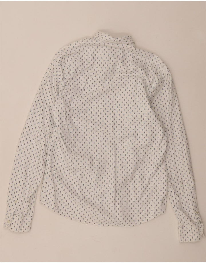 Scotch & Soda Mens Classic Fit Shirt Medium White Spotted Cotton