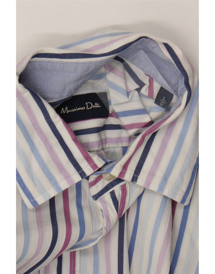 Massimo Dutti Mens Shirt Large Multicoloured Striped