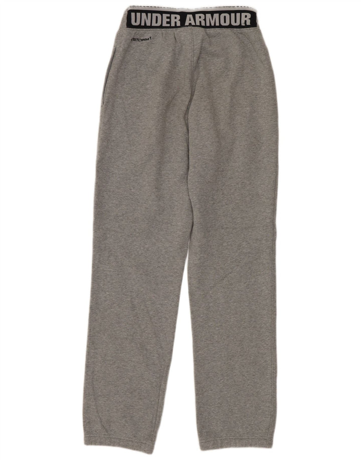 Under Armour Mens Loose Fit Tracksuit Trousers Small Grey Cotton