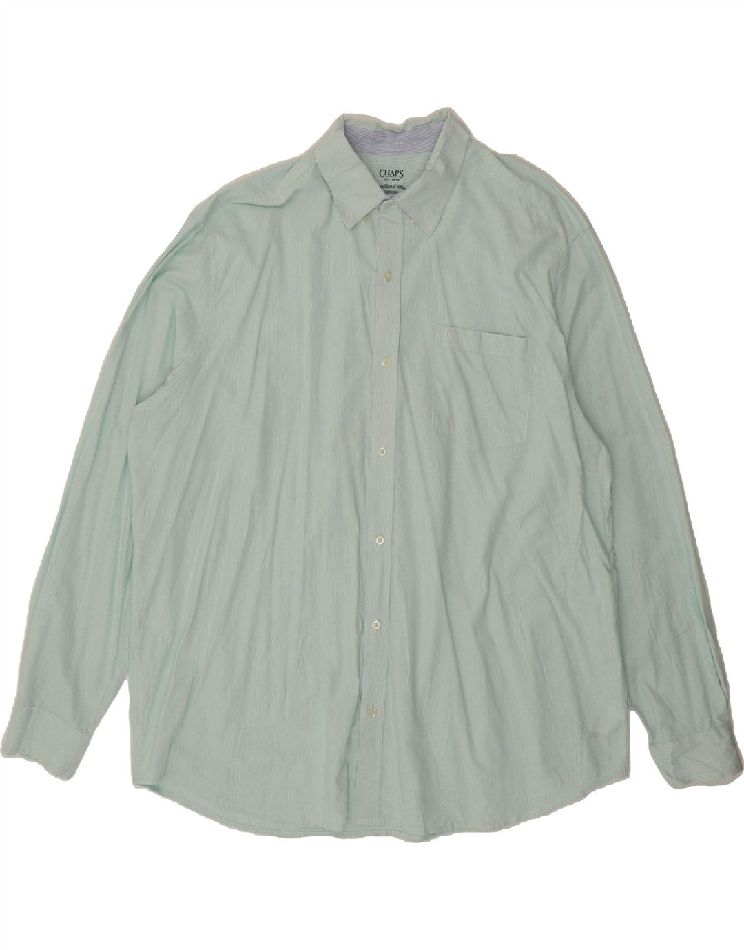 CHAPS Mens Shirt 3XL Blue Pinstripe Cotton Classic Vintage Chaps and Second-Hand Chaps from Messina Hembry 