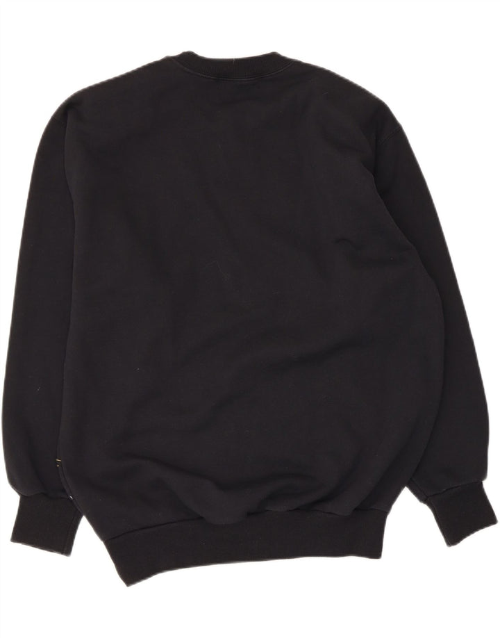 Kris Michele Womens Graphic Sweatshirt Jumper UK 14 Medium Black Polyester