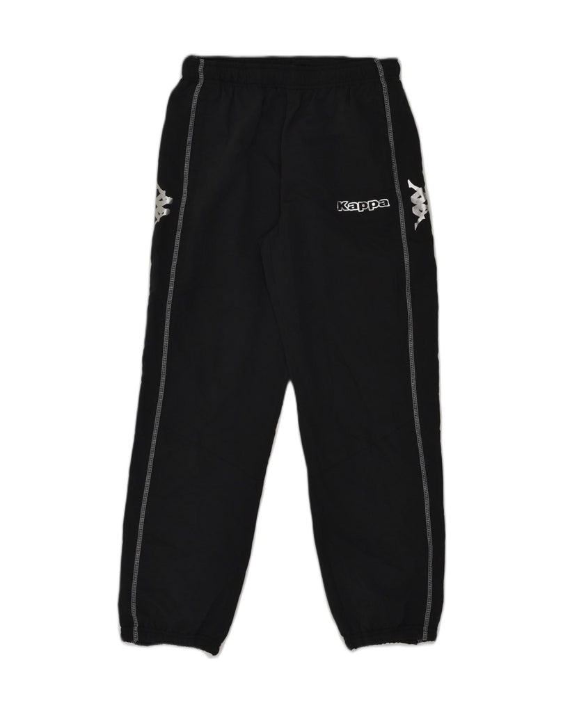 KAPPA Boys Tracksuit Trousers 12-13 Years Black Polyester | Vintage Kappa | Thrift | Second-Hand Kappa | Used Clothing | Messina Hembry 