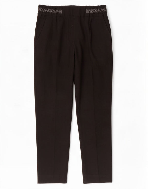 Zara Womens Crop Slim Chino Trousers Small W26 L25 Black