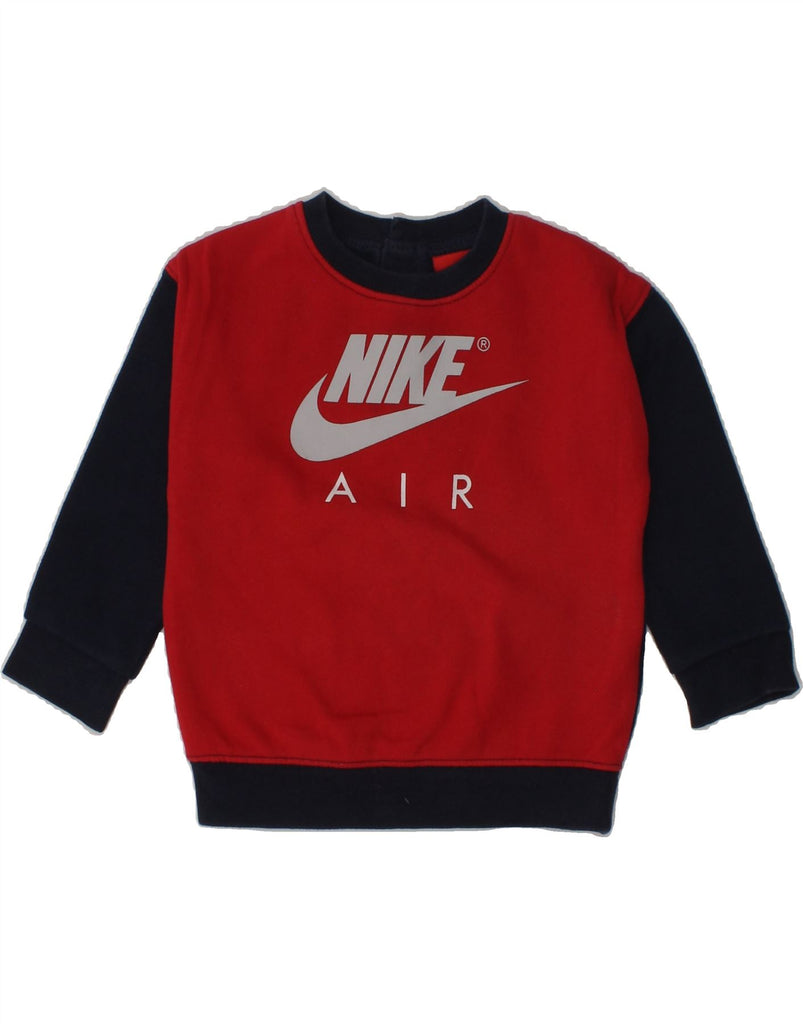 NIKE Baby Boys Graphic Sweatshirt Jumper 12-18 Months Medium Red | Vintage Nike | Thrift | Second-Hand Nike | Used Clothing | Messina Hembry 