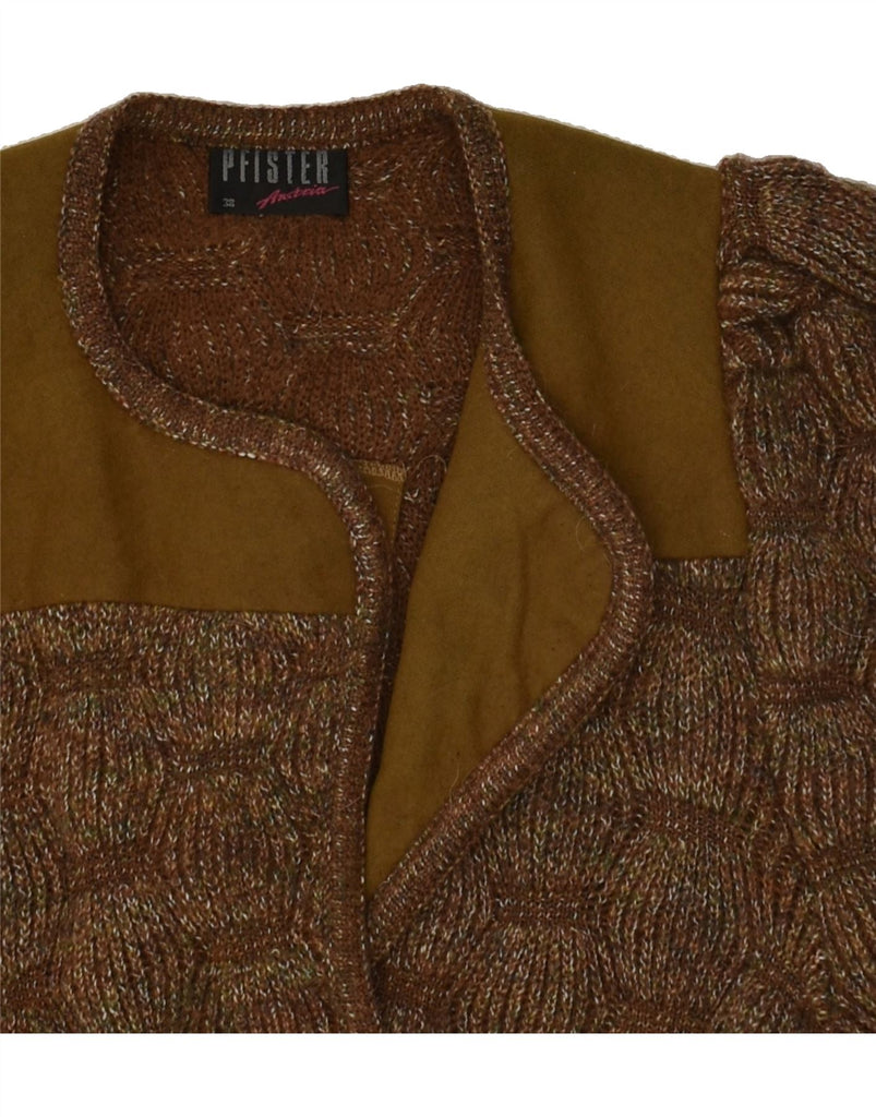 PFISTER Womens Cardigan Sweater EU 38 Medium Brown Lambswool Vintage Pfister and Second-Hand Pfister from Messina Hembry 