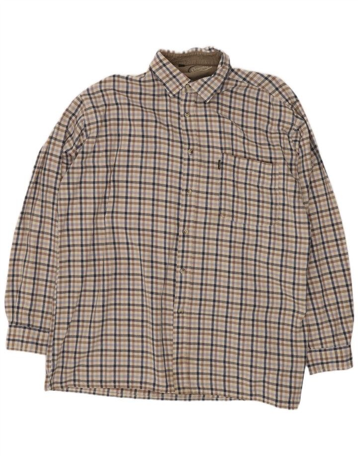 Champion Mens Flannel Shirt XL Multicoloured Gingham Cotton